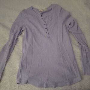 Faded Glory Light Purple Long Sleeve Top